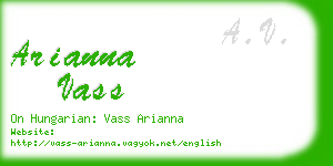 arianna vass business card